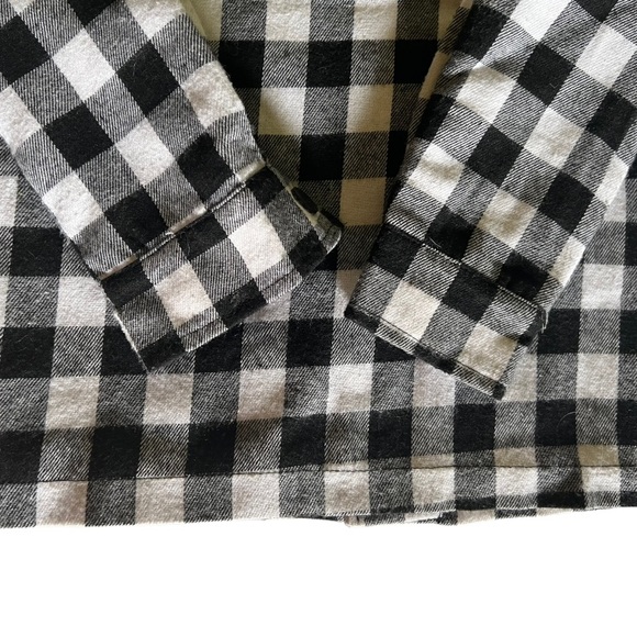 Shein | Toddler Flannel Shacket Plaid Long Sleeve Button Down Shacket Kids - Picture 6 of 15